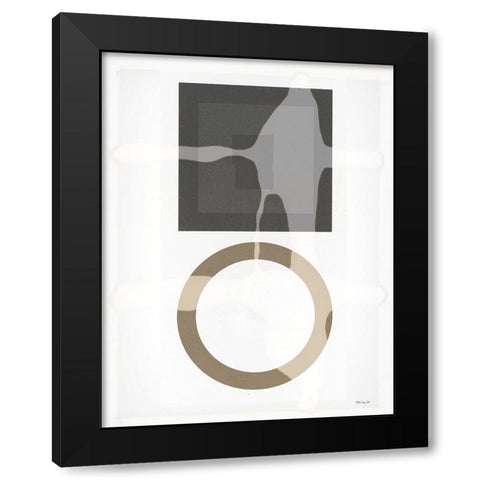 Balance Black Modern Wood Framed Art Print with Double Matting by Stellar Design Studio