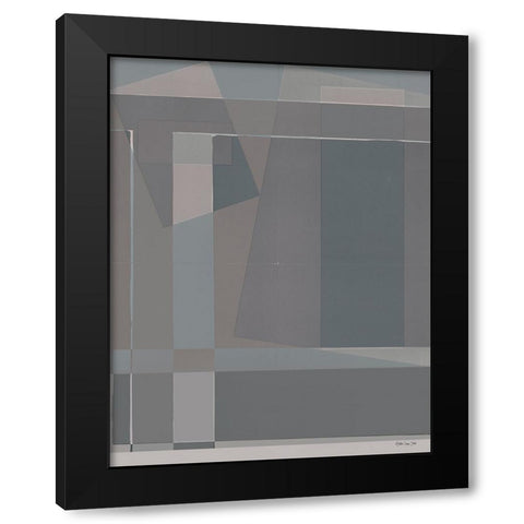 Blocks I     Black Modern Wood Framed Art Print with Double Matting by Stellar Design Studio