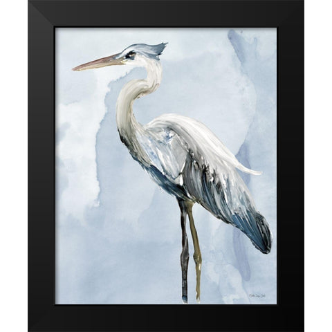 Heron 4 Black Modern Wood Framed Art Print by Stellar Design Studio