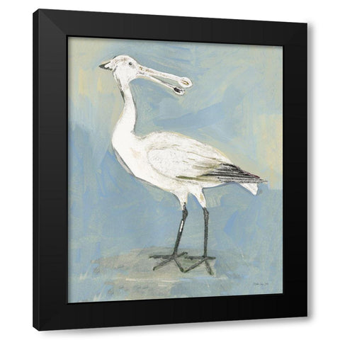 Sea Bird 1 Black Modern Wood Framed Art Print with Double Matting by Stellar Design Studio