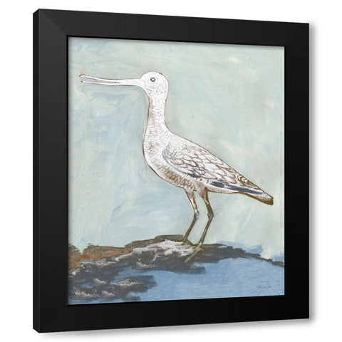 Sea Bird 2 Black Modern Wood Framed Art Print by Stellar Design Studio