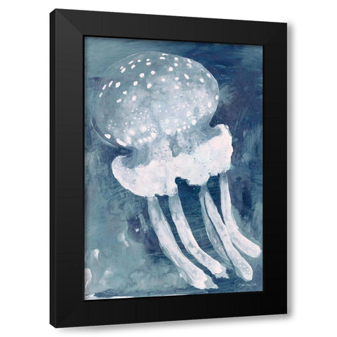 Jelly 1 Black Modern Wood Framed Art Print by Stellar Design Studio