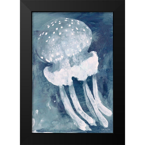 Jelly 1 Black Modern Wood Framed Art Print by Stellar Design Studio