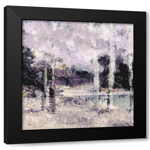 Marsh at Dusk Black Modern Wood Framed Art Print with Double Matting by Stellar Design Studio