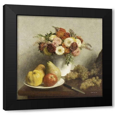 Vintage Still-Life Black Modern Wood Framed Art Print with Double Matting by Stellar Design Studio