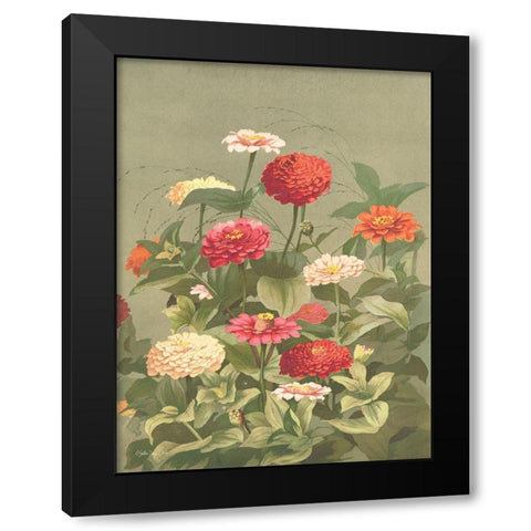 Antique Botanical Collection 1 Black Modern Wood Framed Art Print with Double Matting by Stellar Design Studio