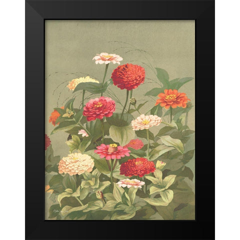 Antique Botanical Collection 1 Black Modern Wood Framed Art Print by Stellar Design Studio