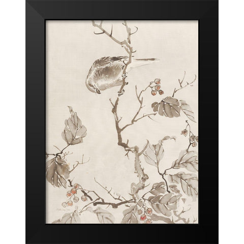 Sumi Ink Study 1 Black Modern Wood Framed Art Print by Stellar Design Studio