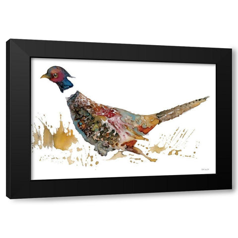 Pheasant 2 Black Modern Wood Framed Art Print by Stellar Design Studio