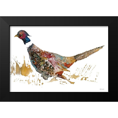 Pheasant 2 Black Modern Wood Framed Art Print by Stellar Design Studio