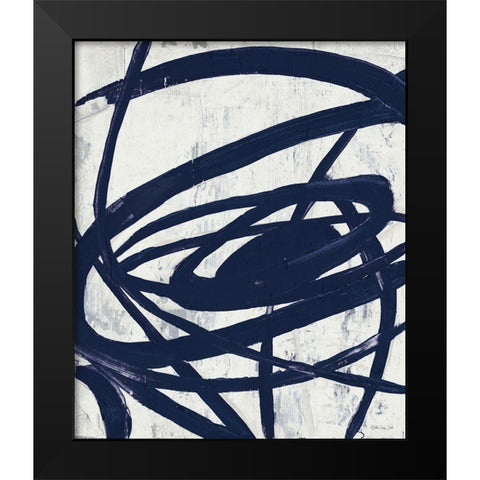 Spin Black Modern Wood Framed Art Print by Stellar Design Studio