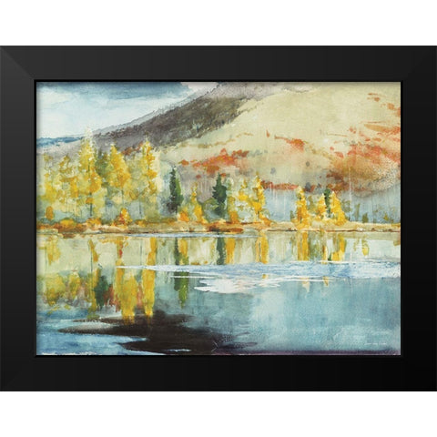 Peaceful Landscape Black Modern Wood Framed Art Print by Seven Trees Design