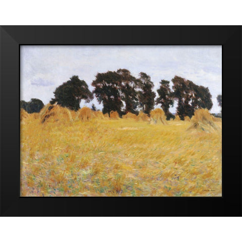 The Field Black Modern Wood Framed Art Print by Seven Trees Design