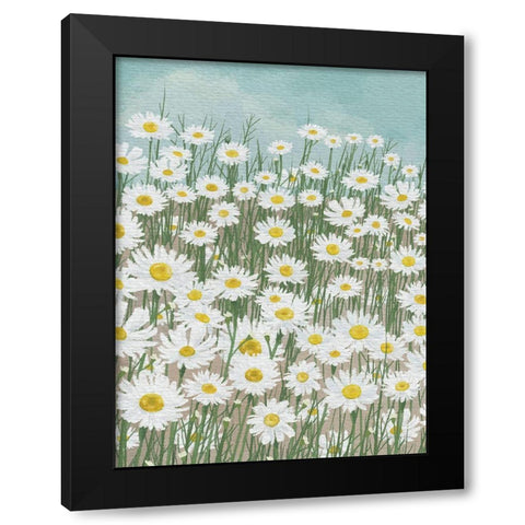 Daisies in the Sky Black Modern Wood Framed Art Print by Seven Trees Design
