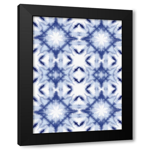 Shibori I Black Modern Wood Framed Art Print with Double Matting by Seven Trees Design
