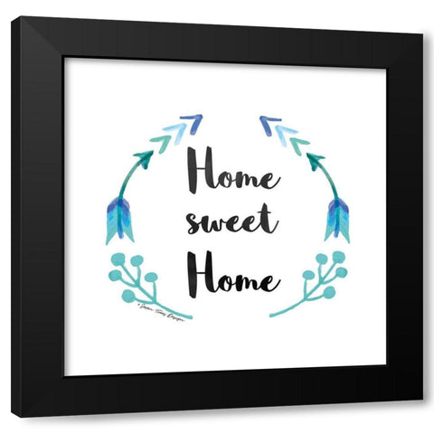 Home Sweet Home Black Modern Wood Framed Art Print by Seven Trees Design
