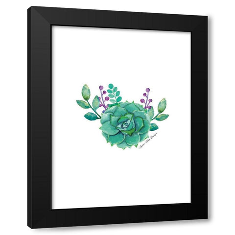 Succulent Plant II Black Modern Wood Framed Art Print by Seven Trees Design