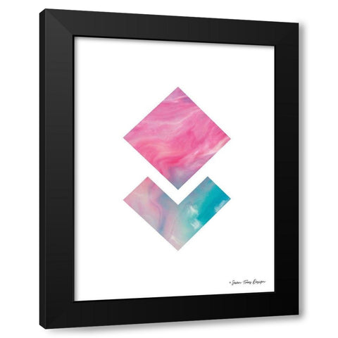 Marble Geometric I Black Modern Wood Framed Art Print by Seven Trees Design