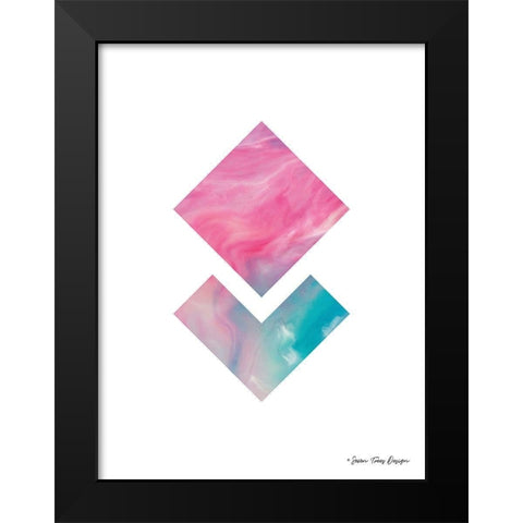 Marble Geometric I Black Modern Wood Framed Art Print by Seven Trees Design