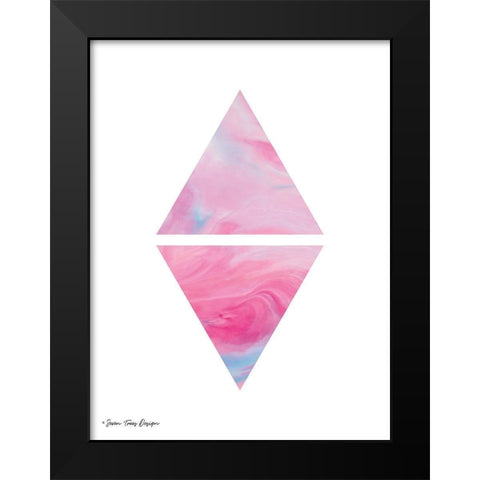 Marble Geometric II Black Modern Wood Framed Art Print by Seven Trees Design