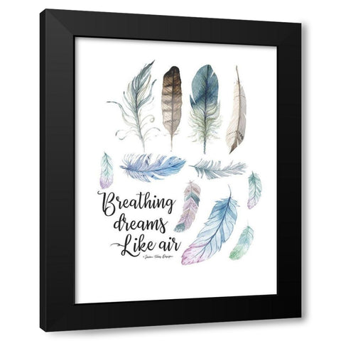 Breathing Dreams Like Air Black Modern Wood Framed Art Print by Seven Trees Design