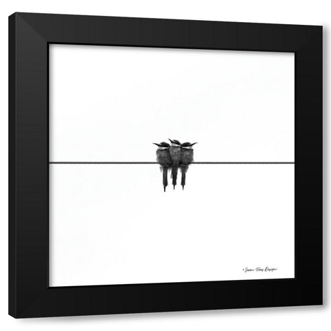 The Birds   Black Modern Wood Framed Art Print with Double Matting by Seven Trees Design