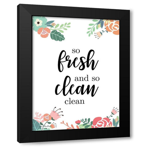 So Fresh and So Clean Black Modern Wood Framed Art Print with Double Matting by Seven Trees Design