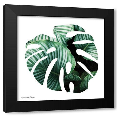 Leaves Leaf Black Modern Wood Framed Art Print by Seven Trees Design