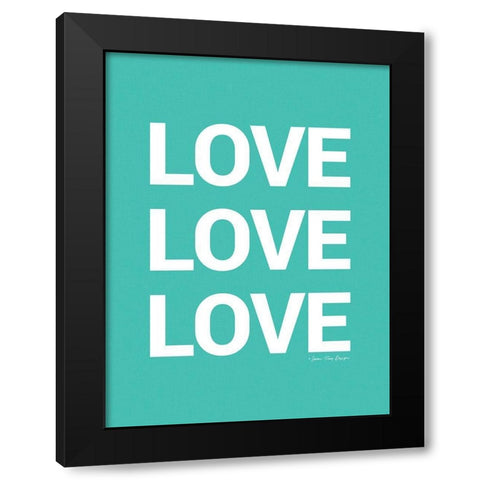 Love, Love, Love Black Modern Wood Framed Art Print by Seven Trees Design