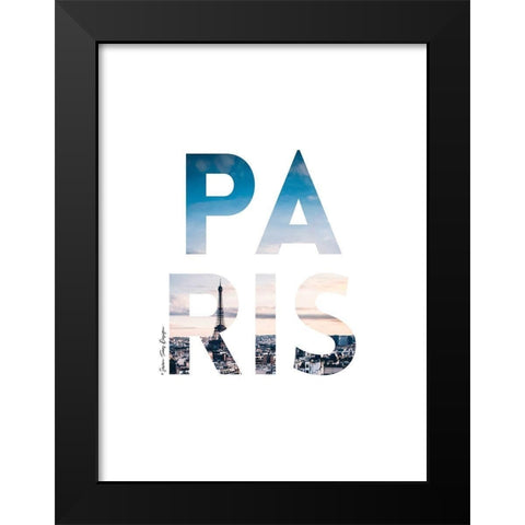 Paris Black Modern Wood Framed Art Print by Seven Trees Design
