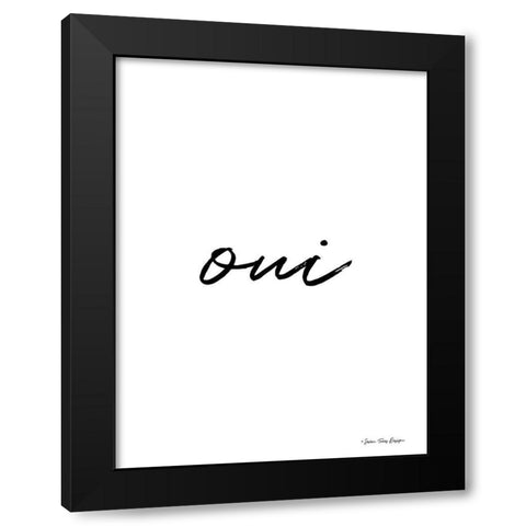 Oui II Black Modern Wood Framed Art Print with Double Matting by Seven Trees Design