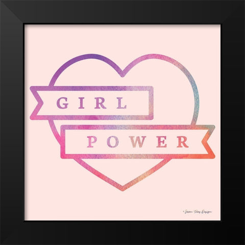 Girl Power IV Black Modern Wood Framed Art Print by Seven Trees Design