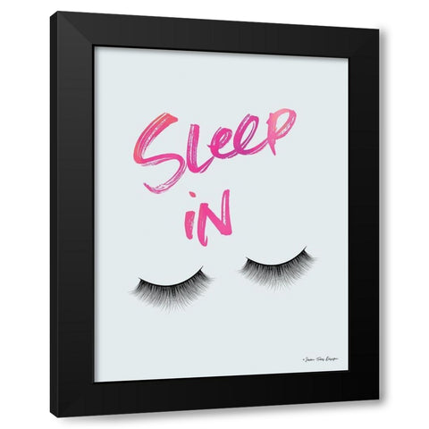 Sleep In Black Modern Wood Framed Art Print with Double Matting by Seven Trees Design
