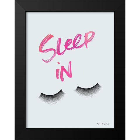 Sleep In Black Modern Wood Framed Art Print by Seven Trees Design