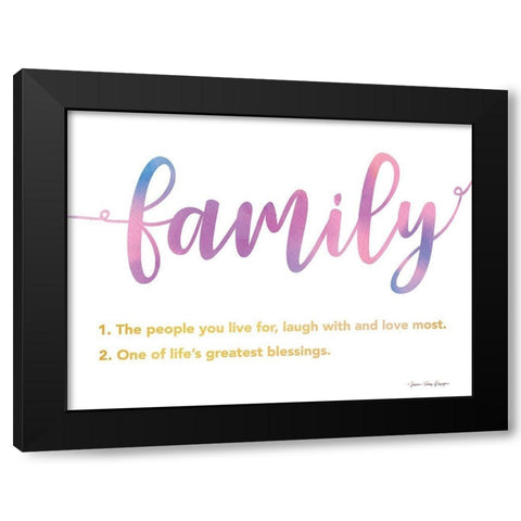 Family Black Modern Wood Framed Art Print with Double Matting by Seven Trees Design
