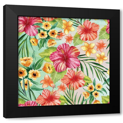 The Tropical Life I Black Modern Wood Framed Art Print with Double Matting by Seven Trees Design