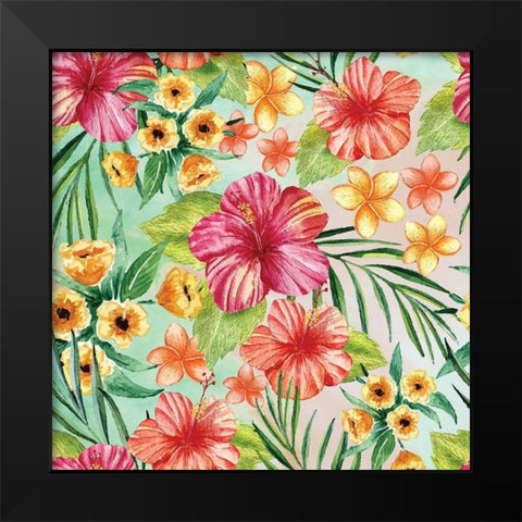 The Tropical Life I Black Modern Wood Framed Art Print by Seven Trees Design