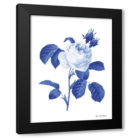 Blue Botanical I Black Modern Wood Framed Art Print by Seven Trees Design