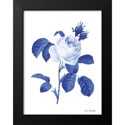 Blue Botanical I Black Modern Wood Framed Art Print by Seven Trees Design