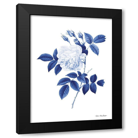 Blue Botanical II Black Modern Wood Framed Art Print by Seven Trees Design