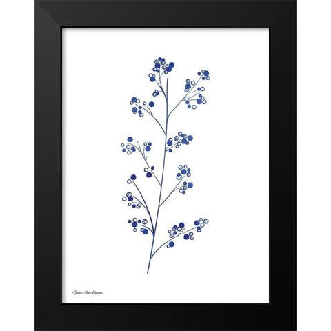 Blue Plant I Black Modern Wood Framed Art Print by Seven Trees Design