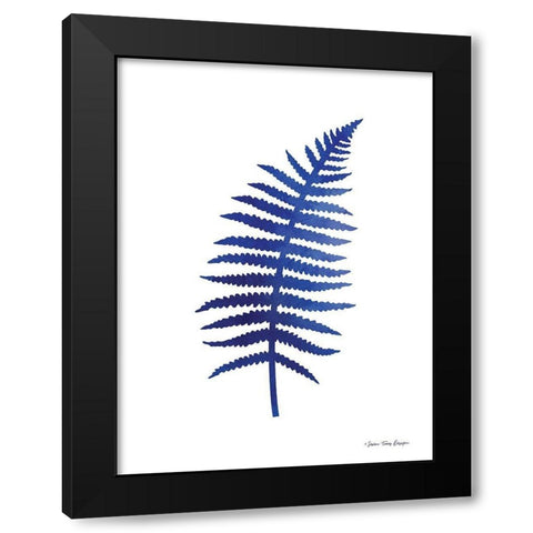 Watercolor Blue Paint I Black Modern Wood Framed Art Print with Double Matting by Seven Trees Design