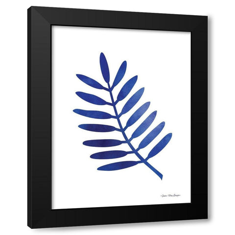 Watercolor Blue Paint II Black Modern Wood Framed Art Print with Double Matting by Seven Trees Design
