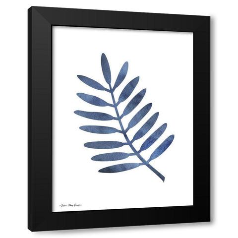 Watercolor Blue Paint IV Black Modern Wood Framed Art Print with Double Matting by Seven Trees Design