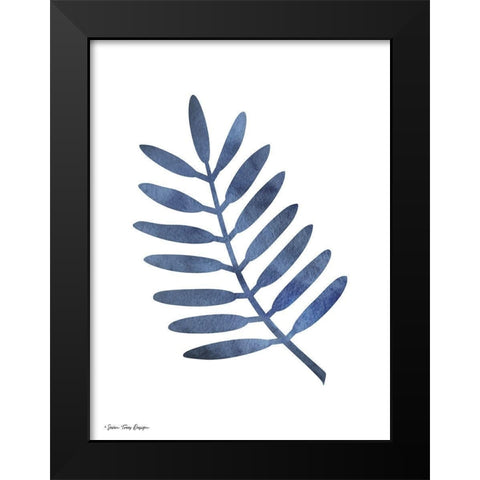 Watercolor Blue Paint IV Black Modern Wood Framed Art Print by Seven Trees Design