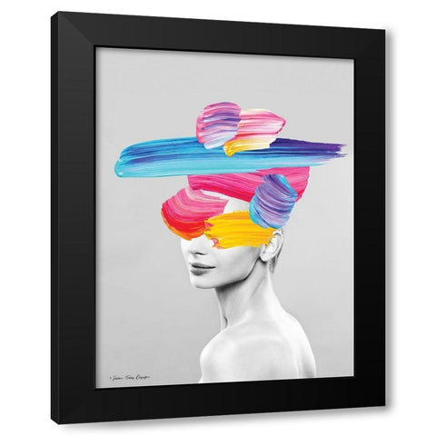 Beauty in Colors Black Modern Wood Framed Art Print by Seven Trees Design