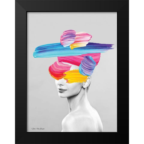 Beauty in Colors Black Modern Wood Framed Art Print by Seven Trees Design