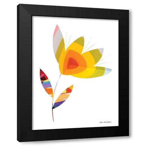 Street Art Flower I Black Modern Wood Framed Art Print with Double Matting by Seven Trees Design