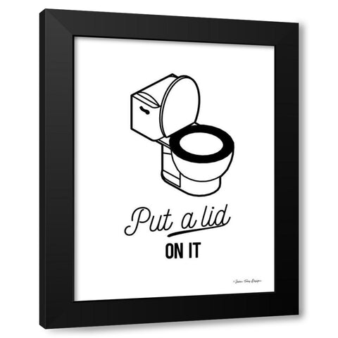 Put a Lid on It Black Modern Wood Framed Art Print by Seven Trees Design