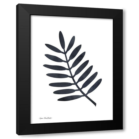 Watercolor Black Plant II   Black Modern Wood Framed Art Print with Double Matting by Seven Trees Design